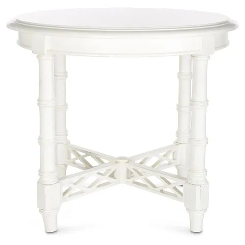 Edgehill 28" Round Side Table - White - Tommy Bahama