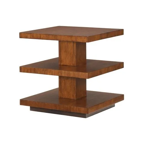 Lagoon 3-Tier Side Table - Tawny - Tommy Bahama - Brown