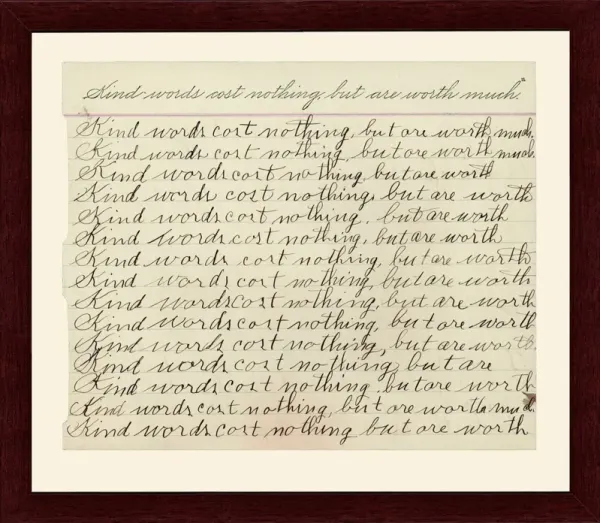 Kind words cost nothing