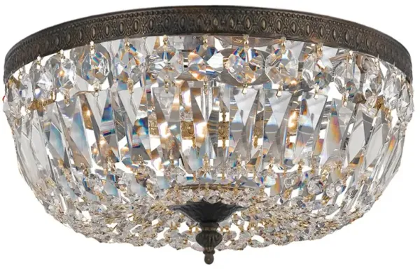 Richmond 3-Light Flush Mount - Bronze - Crystorama - Brown