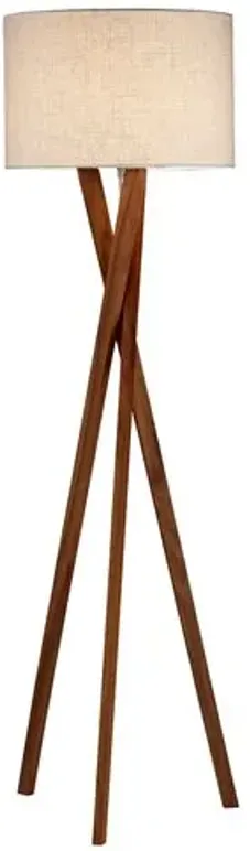 Stanley Tripod Floor Lamp - Walnut