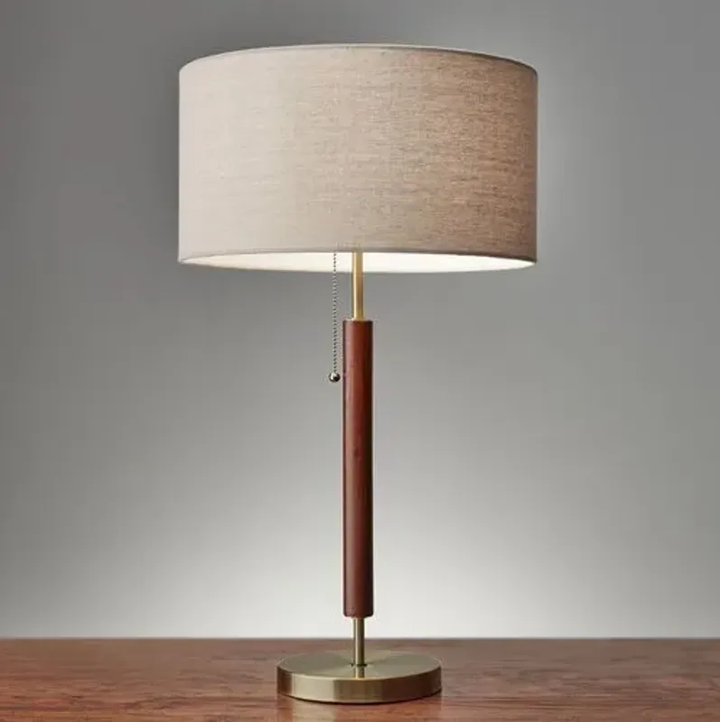 Hamlin Table Lamp - Walnut - Brown