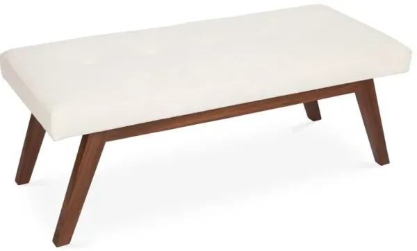 Bleeker Bench, Ivory Chenille