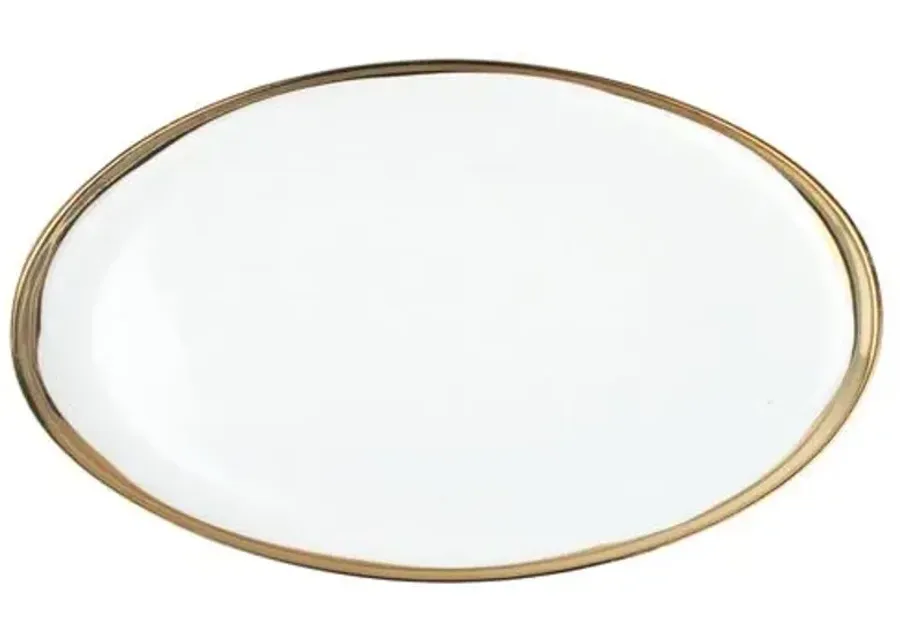 14" Dauville Oval Platter - Gold - Canvas