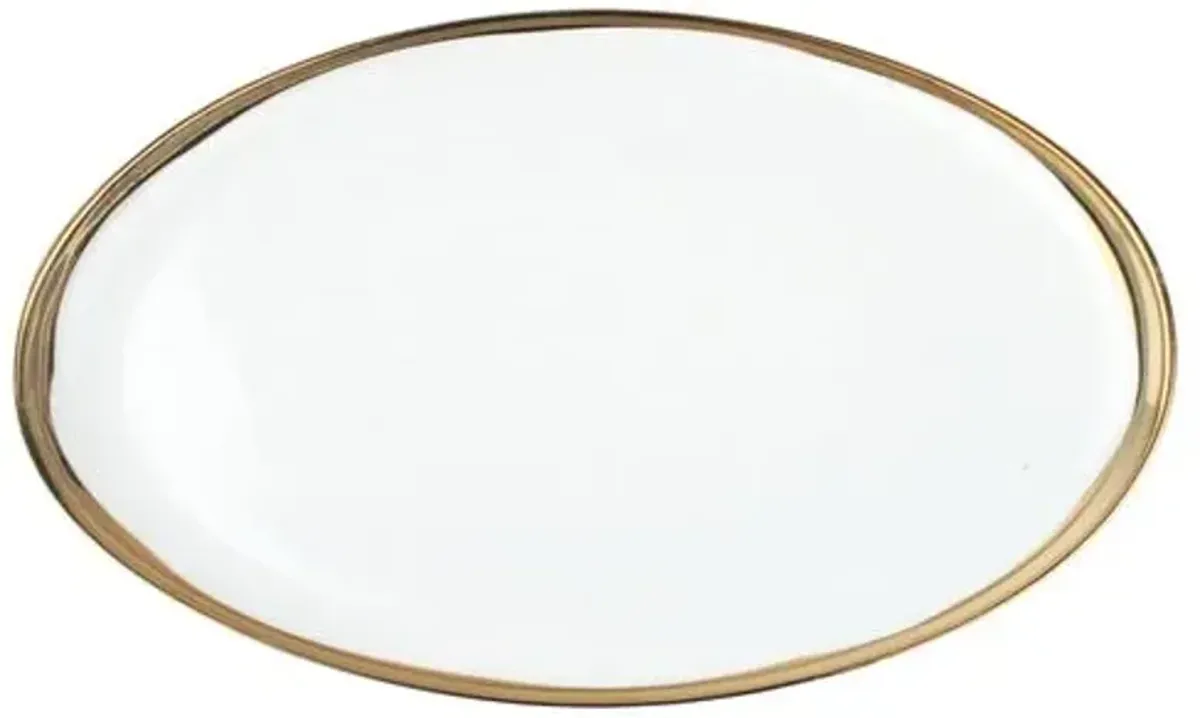 14" Dauville Oval Platter - Gold - Canvas