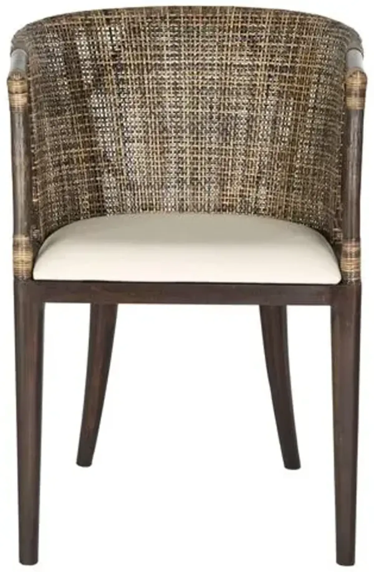Nala Rattan Armchair - Brown - White