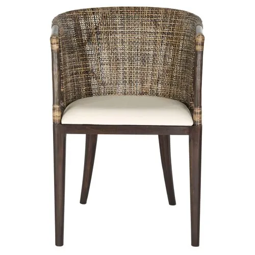 Nala Armchair - Brown - White