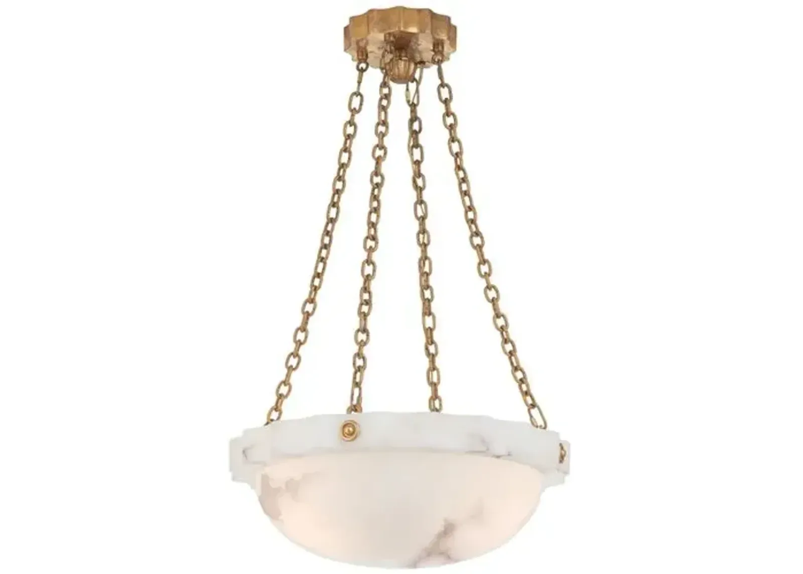 Visual Comfort - Fluted Band Medium Chandelier - Alabaster