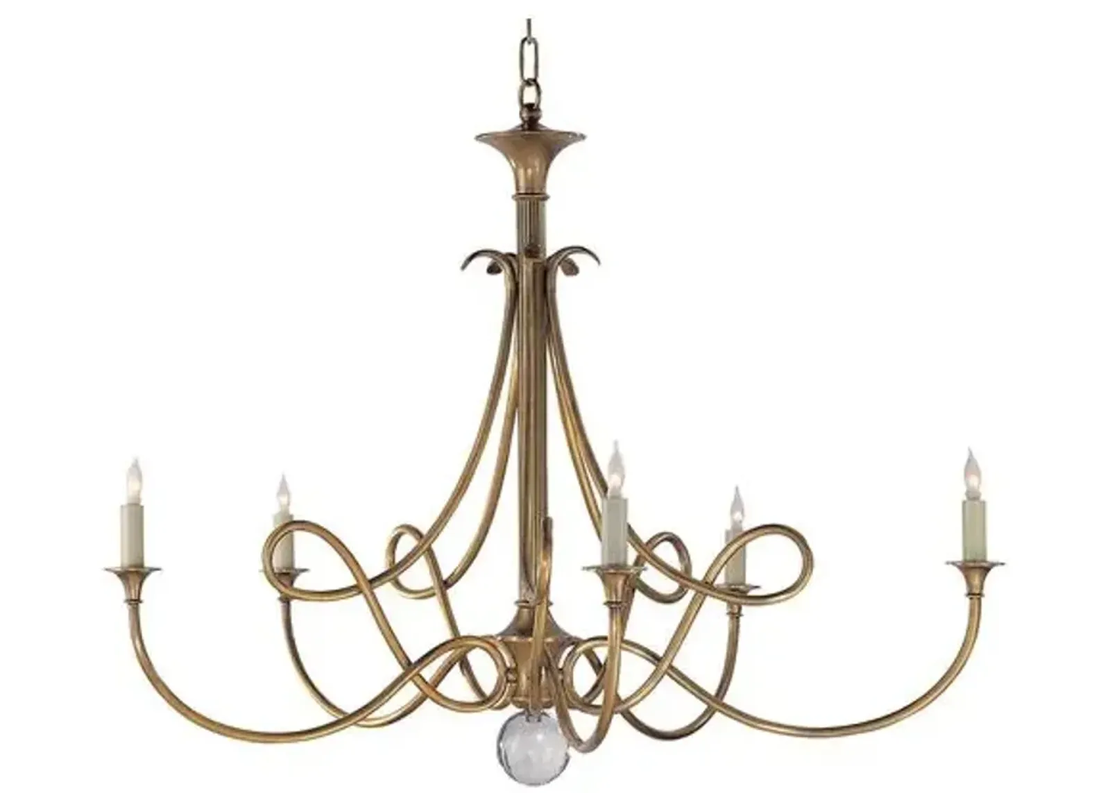 Visual Comfort - Double Twist Chandelier - Antique Brass - Gold