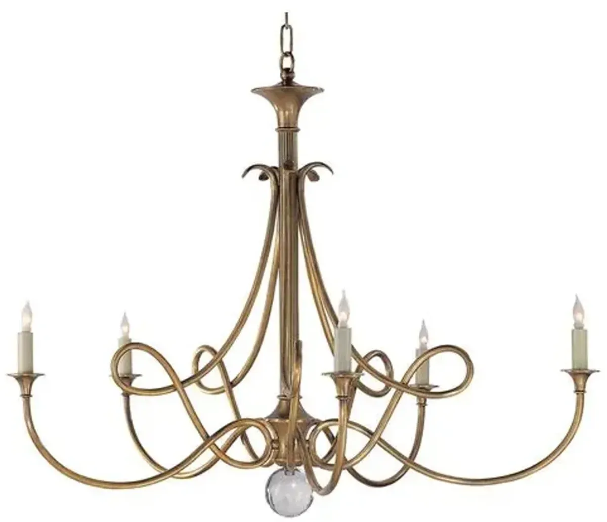 Visual Comfort - Double Twist Chandelier - Antique Brass - Gold