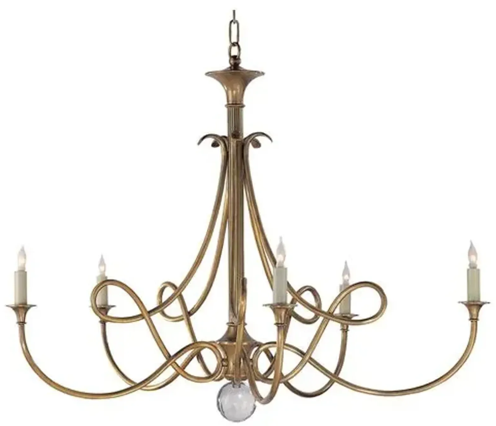 Visual Comfort - Double Twist Chandelier - Antique Brass - Gold