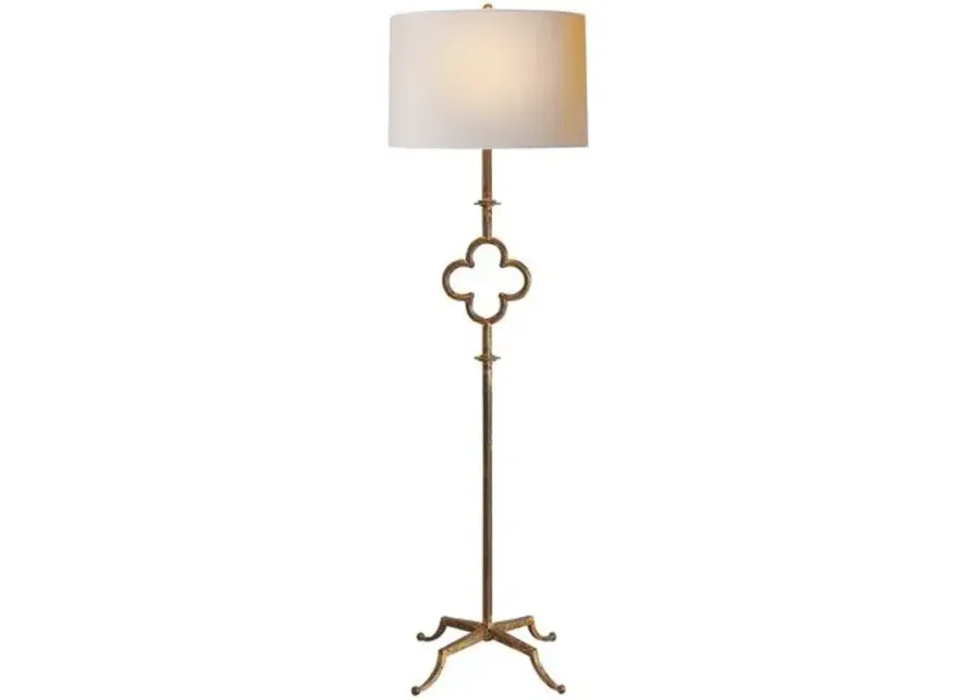 Visual Comfort - Quatrefoil Floor Lamp - Gilded Iron