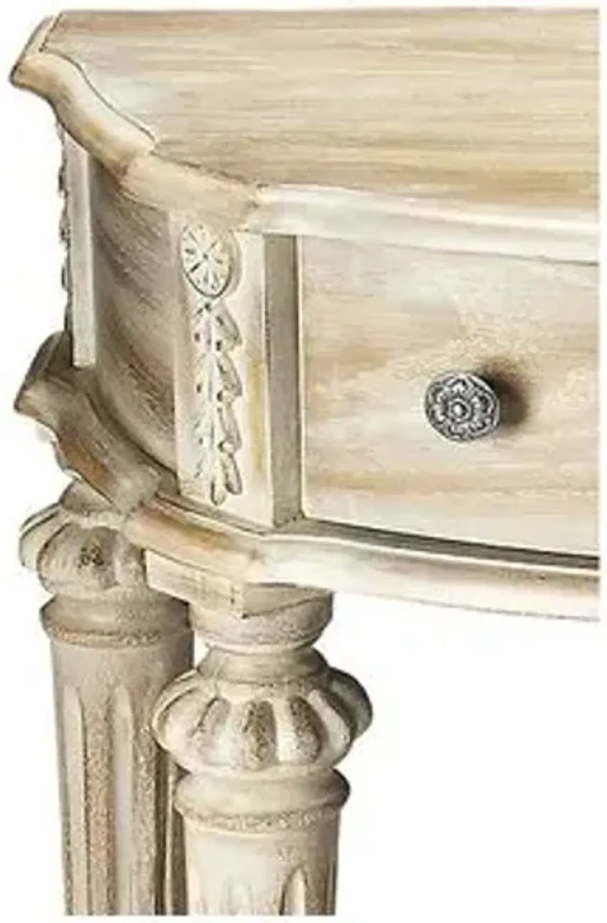 Maya Demilune Console - Sandstone - Beige