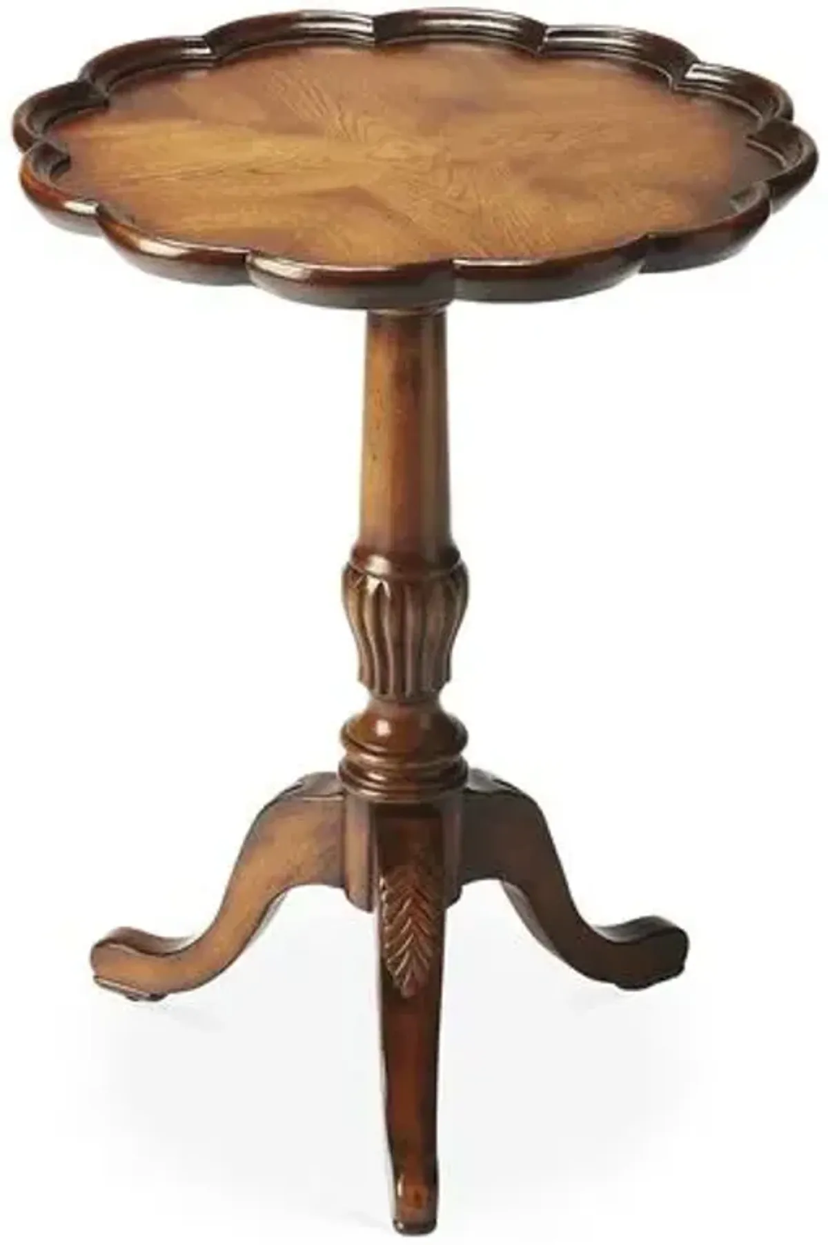 Hailey Scallop Drink Table - Brown