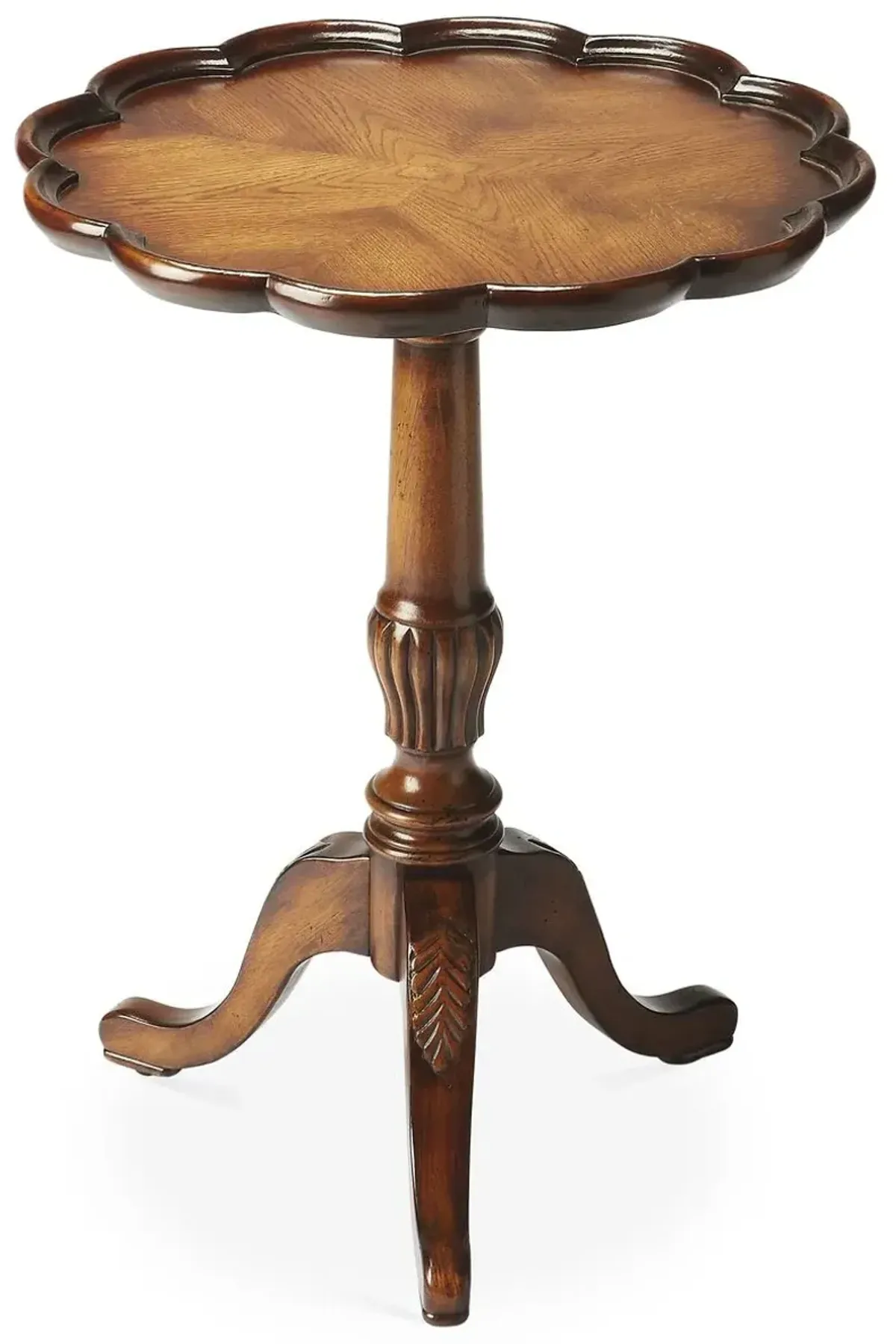 Nadia Scallop Pedestal Side Table