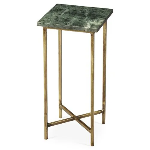 Brooklyn Marble Side Table - Green/Gold