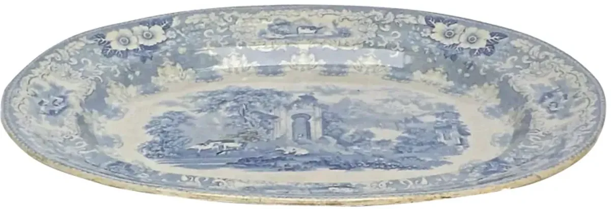 Palace Garden Transferware Platter - Vermilion Designs - Gray