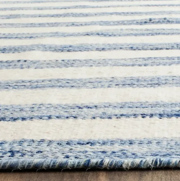Anyu Flat-Weave Rug, Blue
