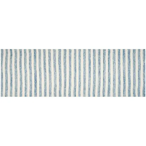 Anyu Flat-Weave Rug - Blue - Blue