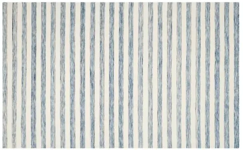 Anyu Flat-Weave Rug - Blue - Blue