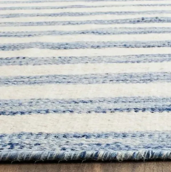 Anyu Flat-Weave Rug - Blue - Blue
