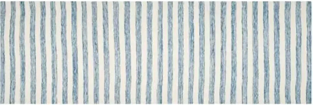 Anyu Flat-Weave Rug - Blue - Blue