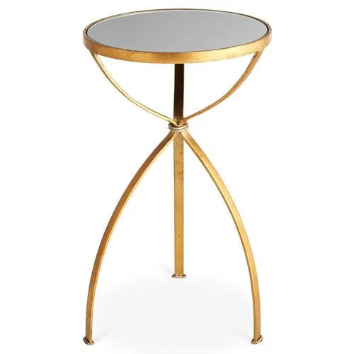 London Mirrored Side Table - Gold