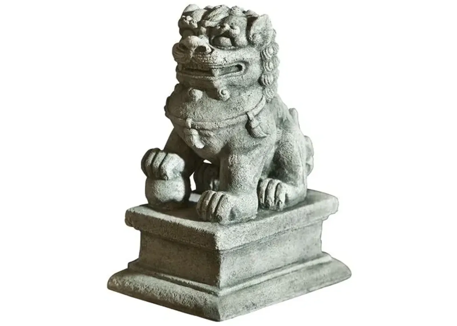 8" Right Facing Temple Foo Dog - Gray - Campania International