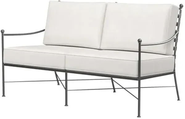 Isla Outdoor Iron Loveseat - Ivory