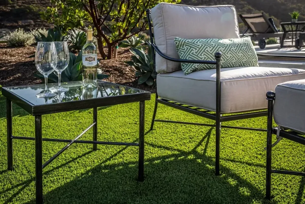 Isla Outdoor Square Side Table, Rich Pewter