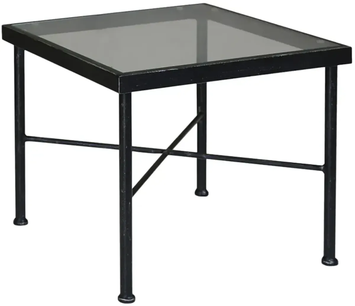 Isla Outdoor Square Side Table, Rich Pewter