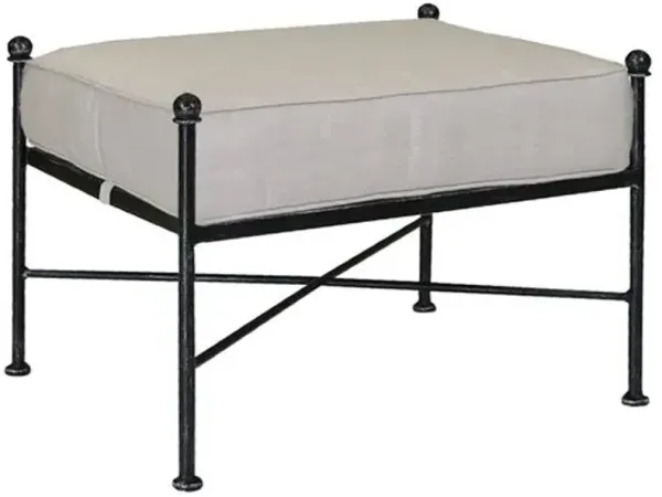 Isla Outdoor Iron Ottoman - Ivory