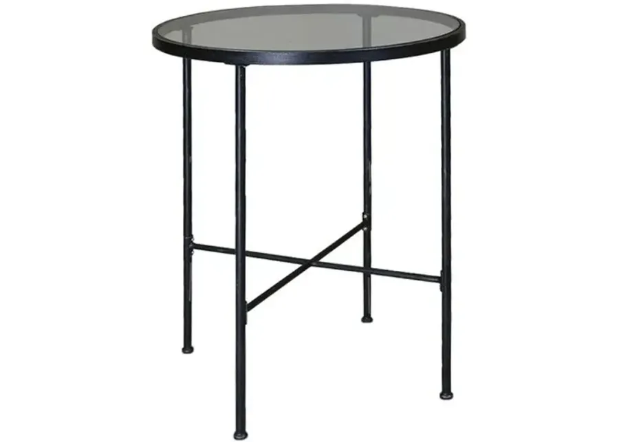 Isla Round Outdoor Pub Table - Rich Pewter - Gray