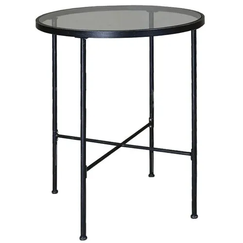 Isla Round Outdoor Pub Table - Rich Pewter - Gray