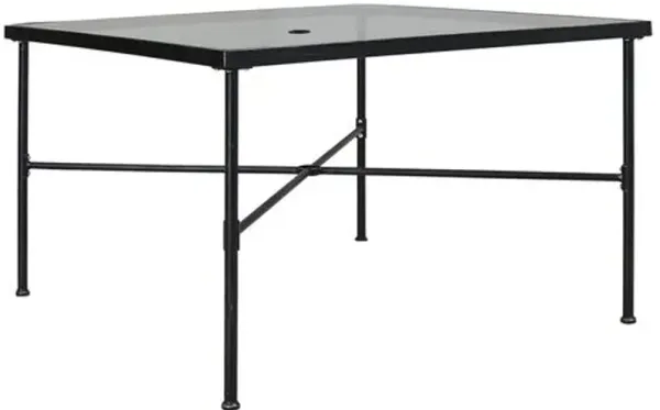 Isla Outdoor 44" Square Dining Table with Umbrella Hole - Pewter