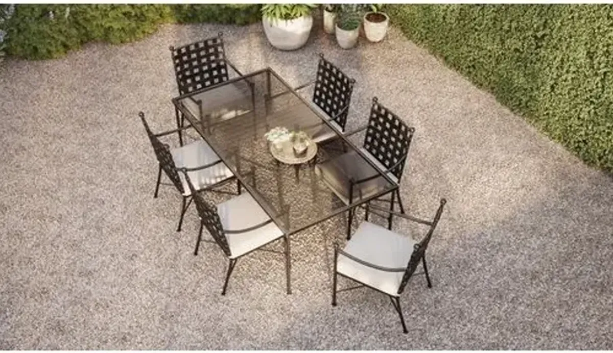 Isla 84" Outdoor Rectangular Dining Table - Rich Pewter