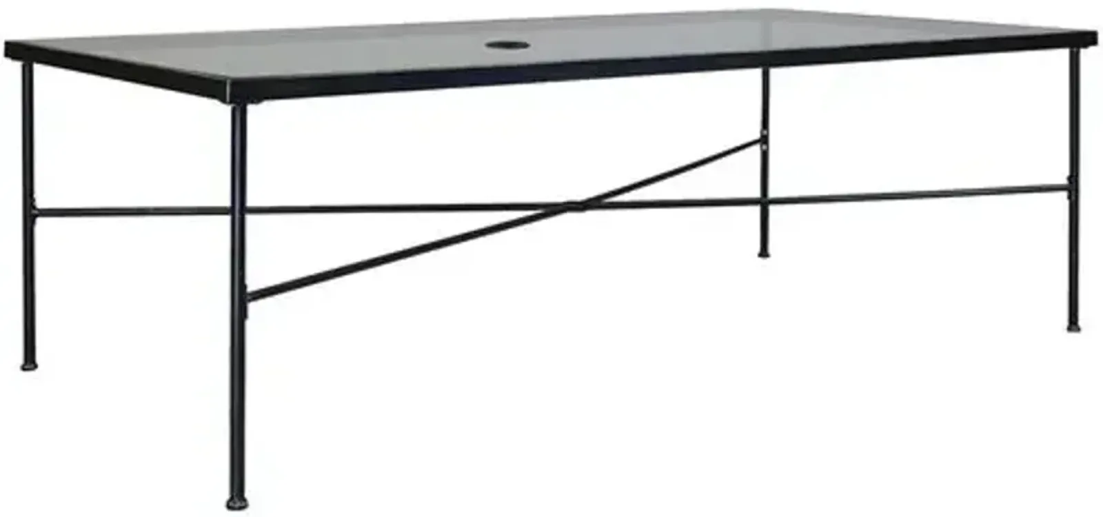 Isla 84" Outdoor Rectangular Dining Table - Rich Pewter