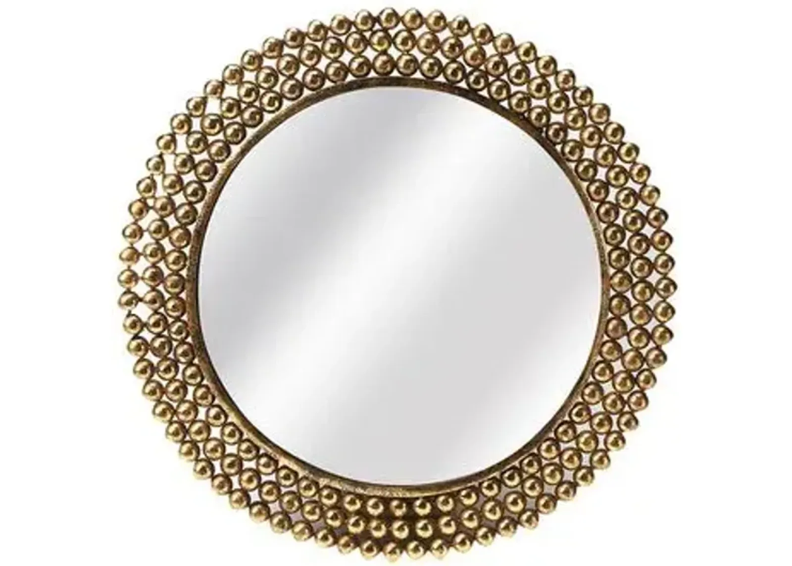 Alyse Round Wall Mirror - Gold