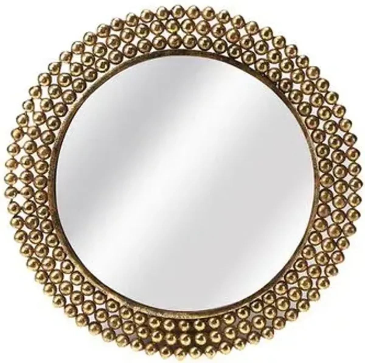 Alyse Round Wall Mirror - Gold