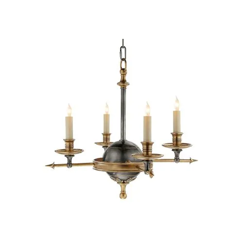 Visual Comfort - Leaf & Arrow Chandelier - Bronze/Antique Brass - Gold