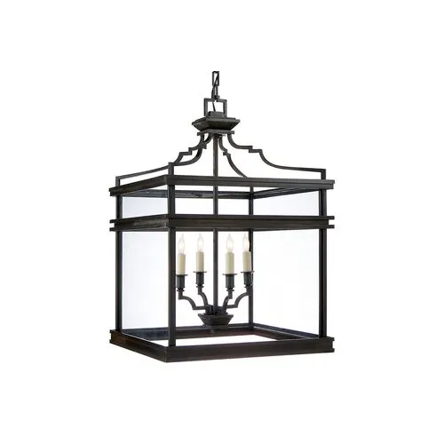 Visual Comfort - Mykonos Medium Lantern - Aged Iron - Black