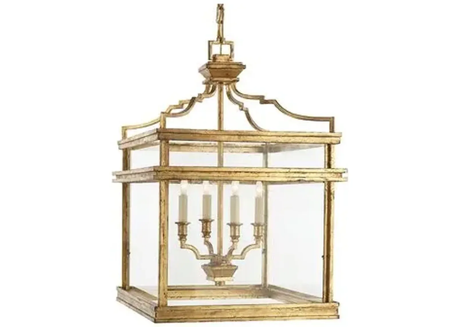 Visual Comfort - Mykonos Medium Lantern - Gilded Iron - Gold