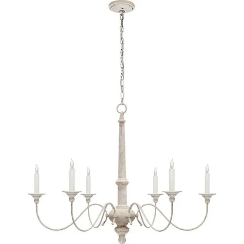 Visual Comfort - Country Chandelier - Belgian White - Ivory