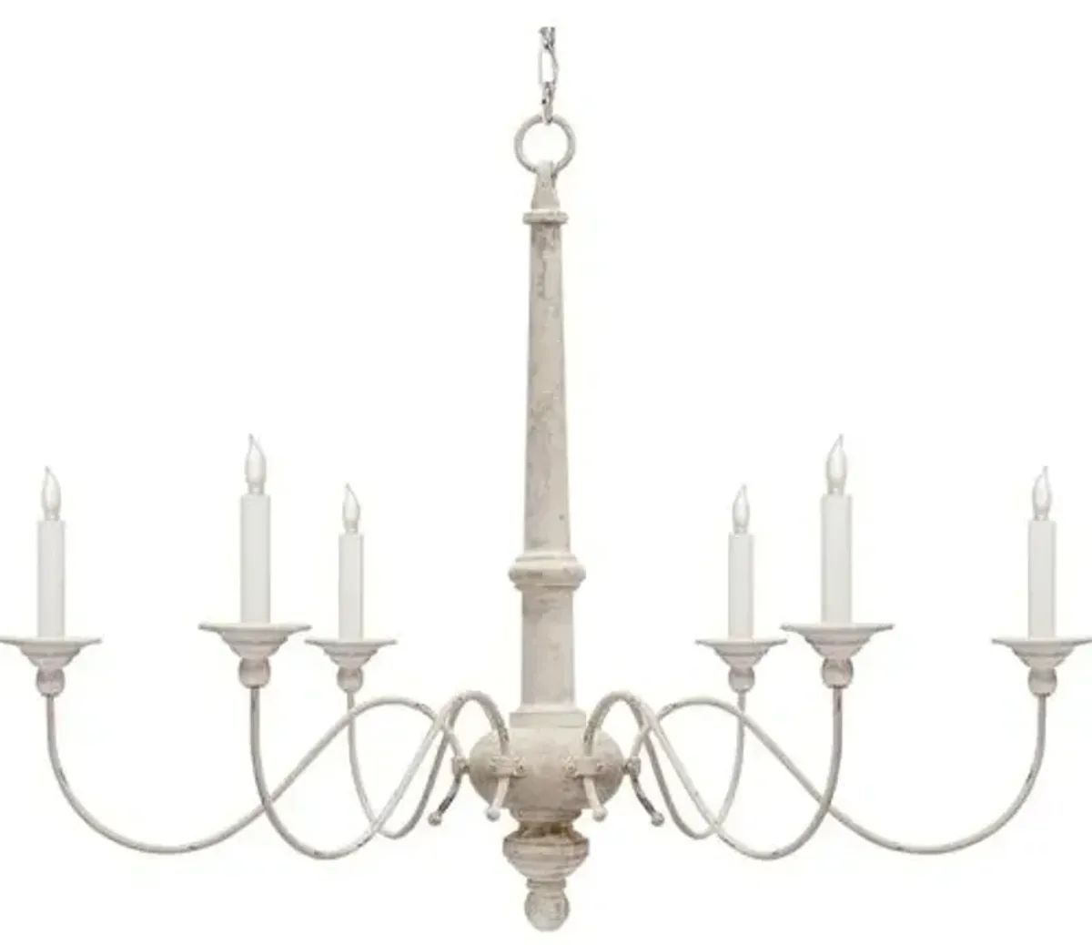 Visual Comfort - Country Chandelier - Belgian White - Ivory