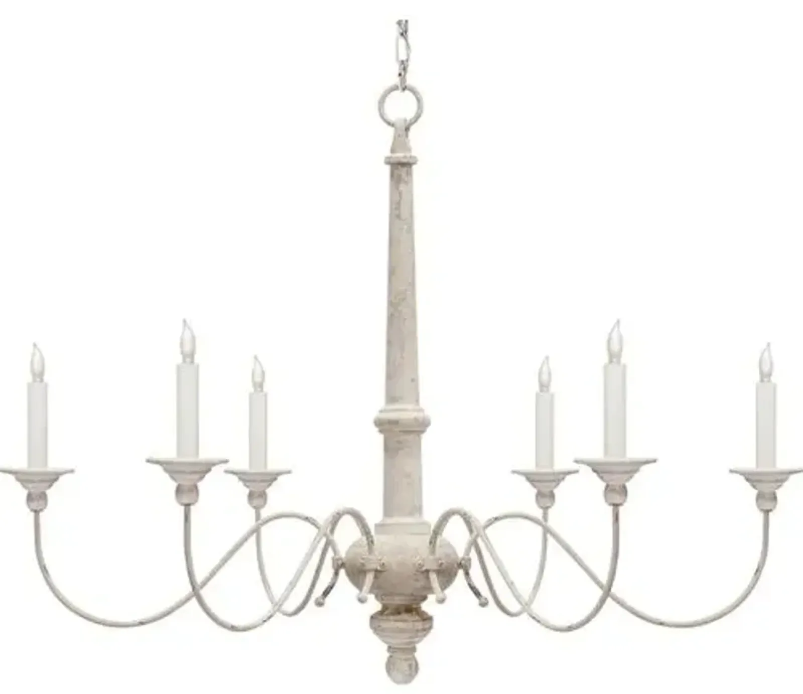 Visual Comfort - Country Chandelier - Belgian White - Ivory