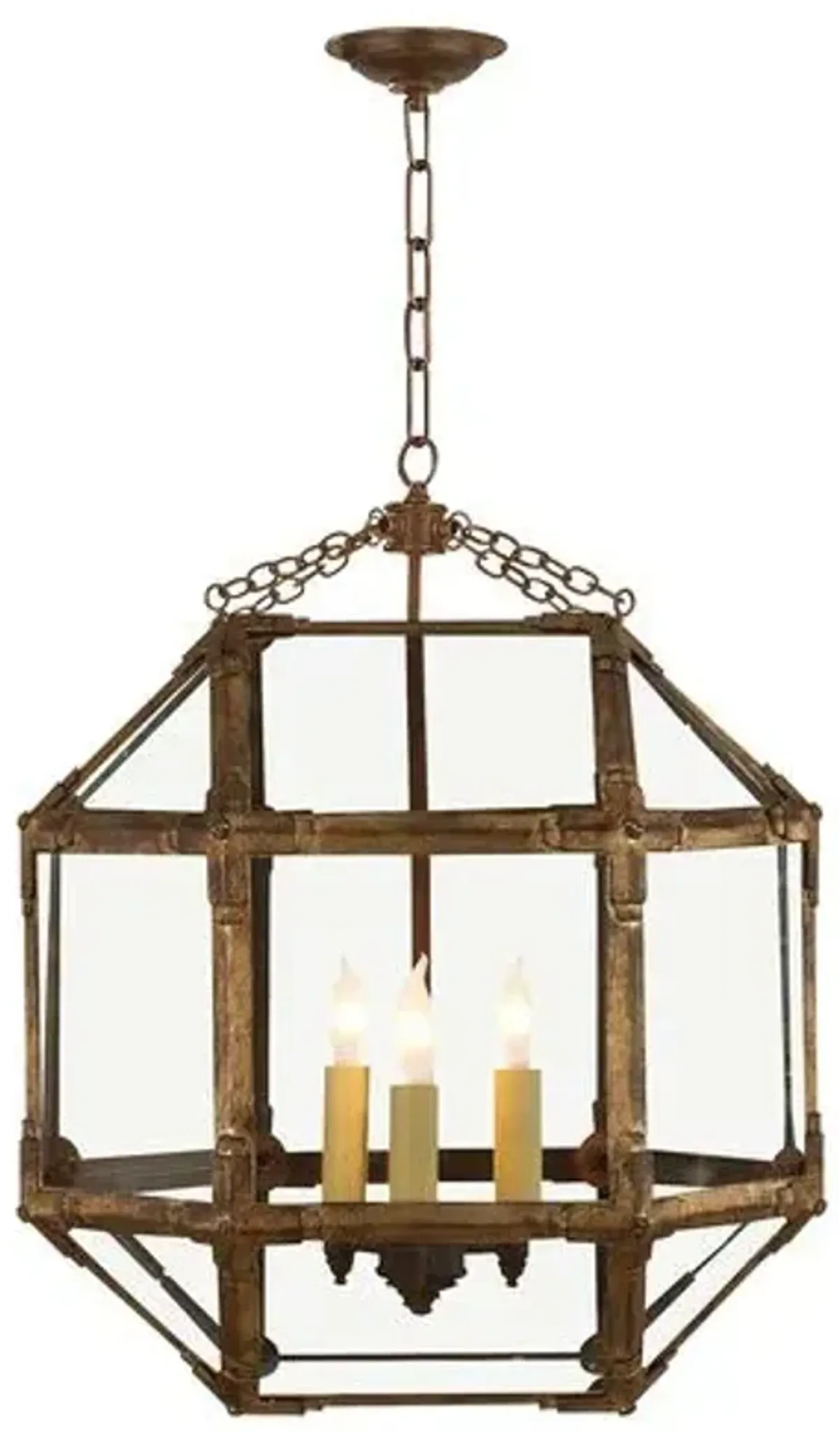 Visual Comfort - Morris Lantern - Antiqued Gold/Clear