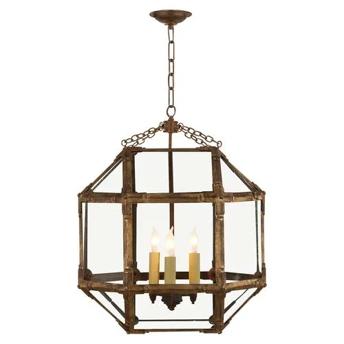 Visual Comfort - Morris Lantern - Antiqued Gold/Clear