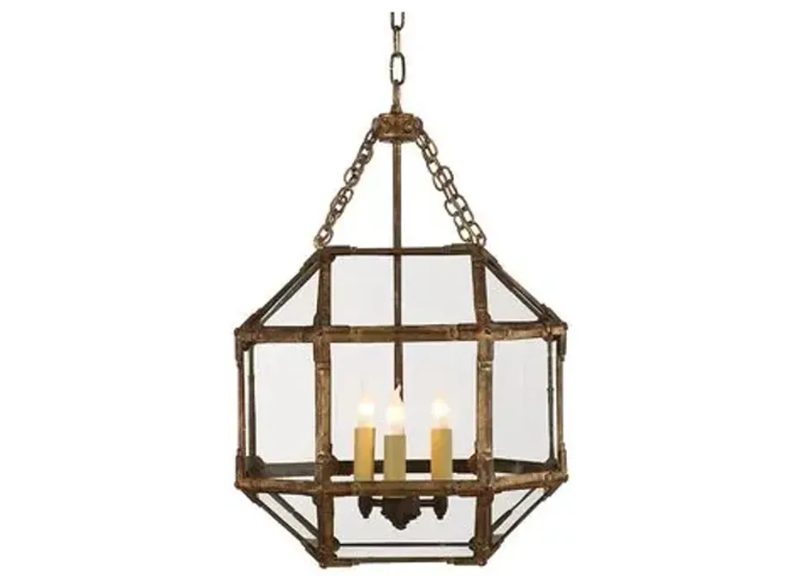 Visual Comfort - Morris Lantern - Antiqued Gold/Clear