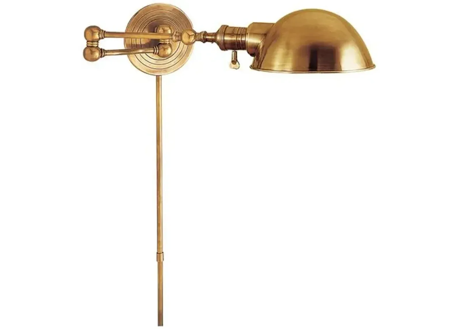 Visual Comfort - Boston Swing-Arm Sconce - Antique Brass - Gold