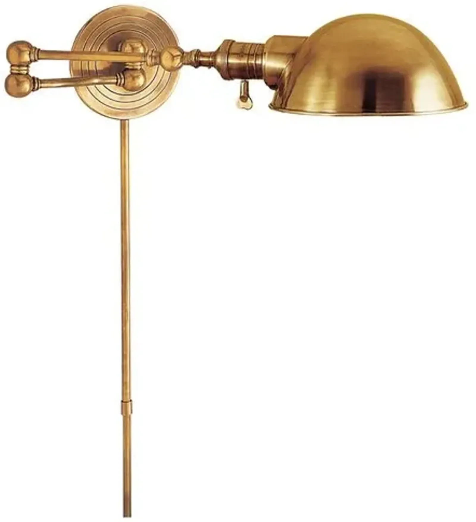 Visual Comfort - Boston Swing-Arm Sconce - Antique Brass - Gold